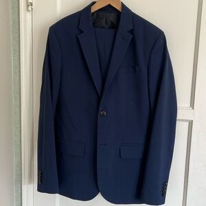 H&M Blue Skinny Fit Suit Jacketket and Pants, Size 30R